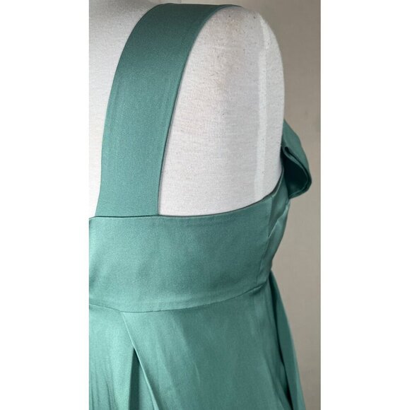 NWT Armani Collezioni Size 6 Mint Silk Shoulder Cocktail Midi Dress Authentic - Picture 5 of 16